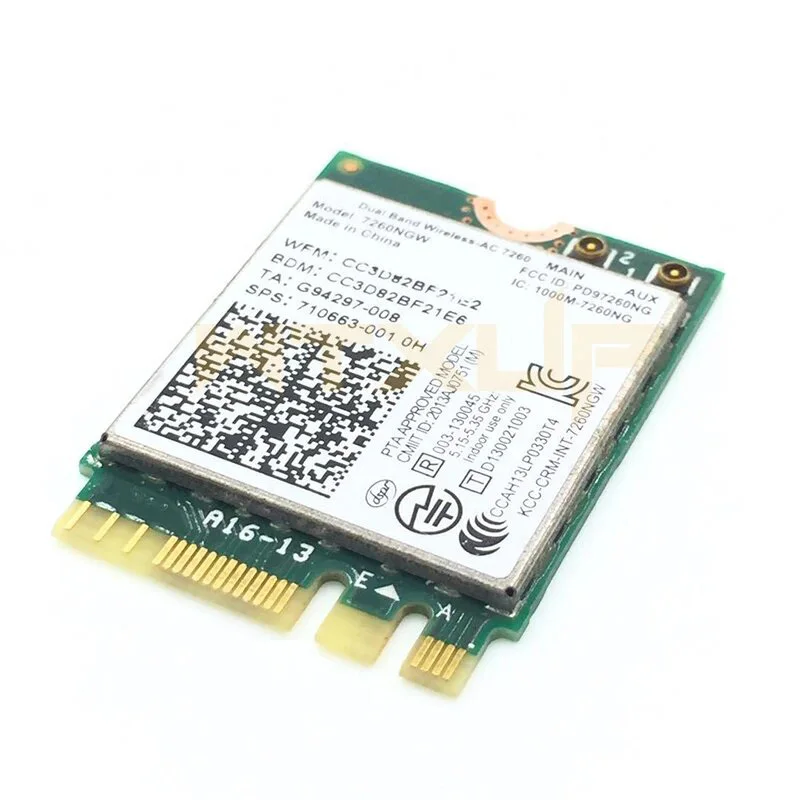 Wifi Card Dual Band Wireless-AC 7260NGW 7260AC NGFF 867Mbps BT4.0 Wlan Card Support Asus/Acer/Dell/Toshiba Laptop