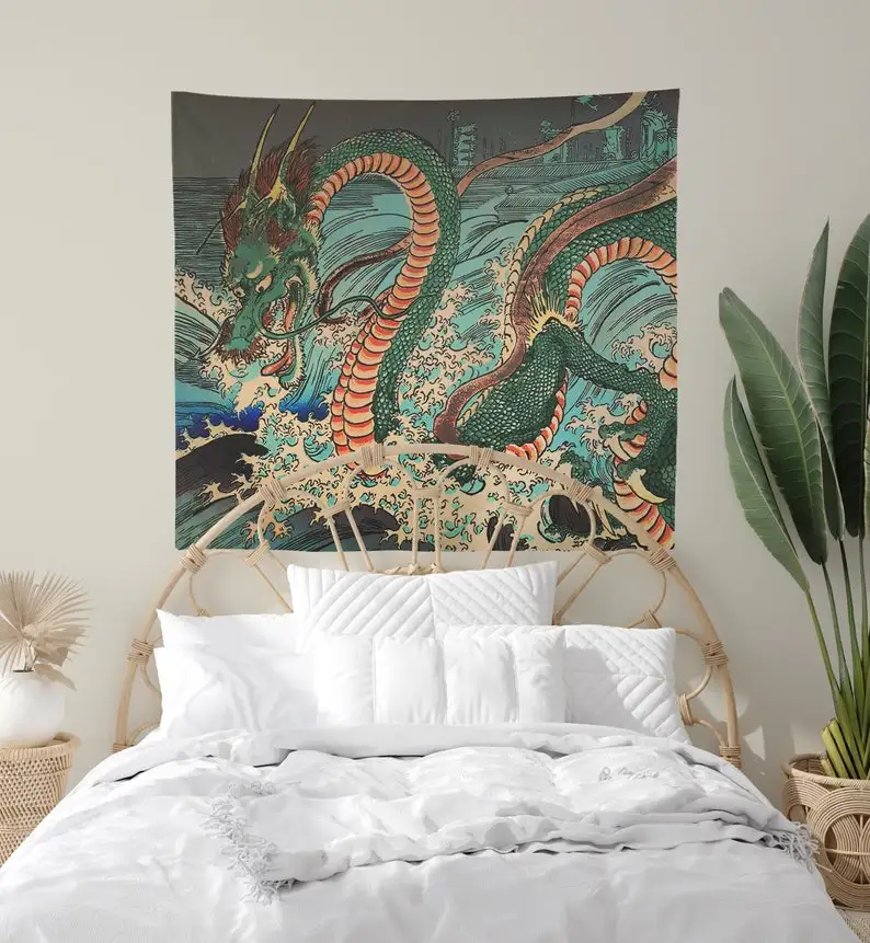 Dragon Japanese Ukiyo-E Utagawa Kuniyoshi Tapestry