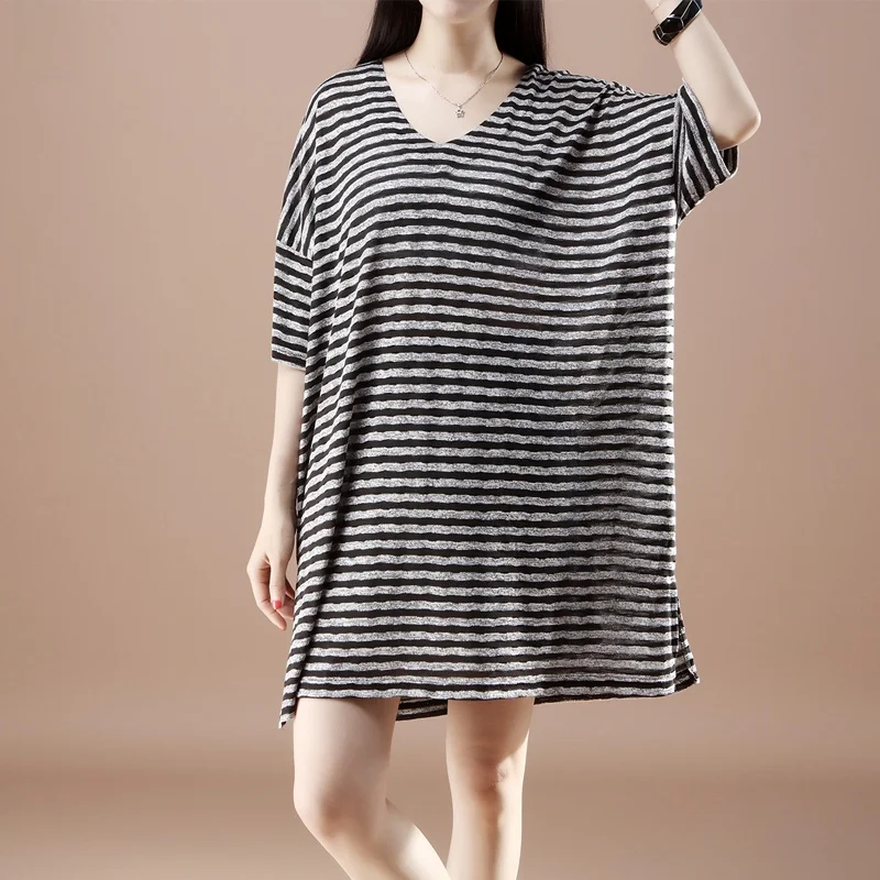 Street Style Oversized Cotton T-Shirt Value for Money Sample Garment Patchwork Print round Neck Short Sleeve for Young Women