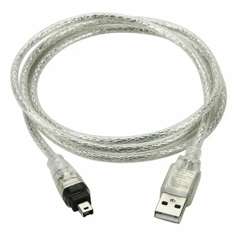 1.5M/5ft IEEE 1394 Cable Male Connector Connection Wire USB To Firewire Adapter USB 6P To 4Pin Video Capture Cable