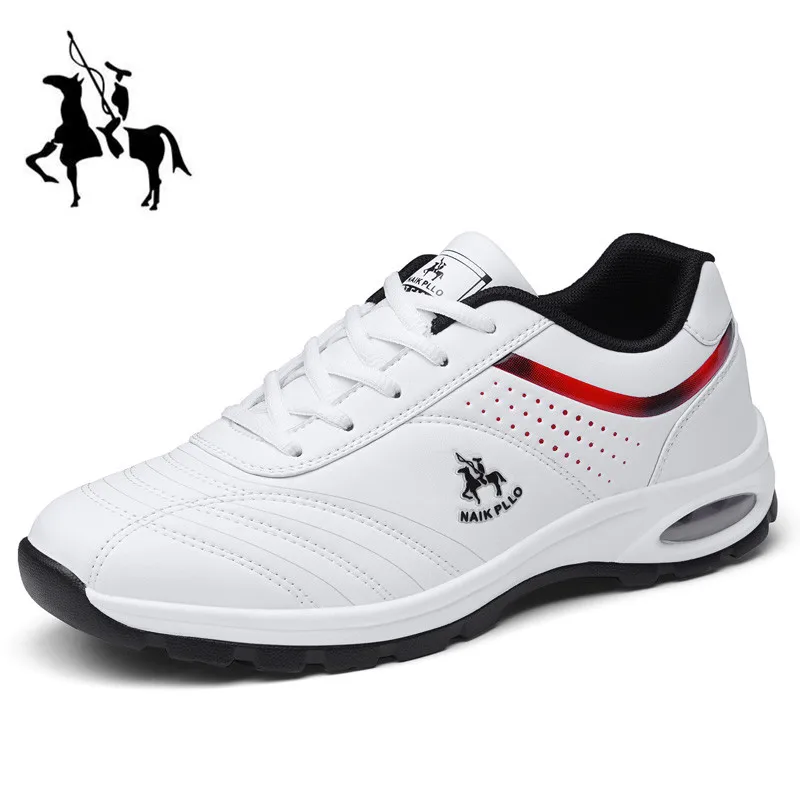 

Мужские кожаные кроссовки, Повседневная дышащая обувь, плоская подошва, на осень