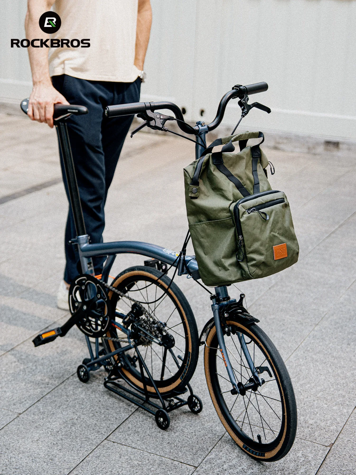 AliExpress ROCKBROS Bicycle Bag Folding Bike Backpack Multifunctional Handbag Lengthened Zipper For Brompton 11.5L Capacity Crossbody Bag