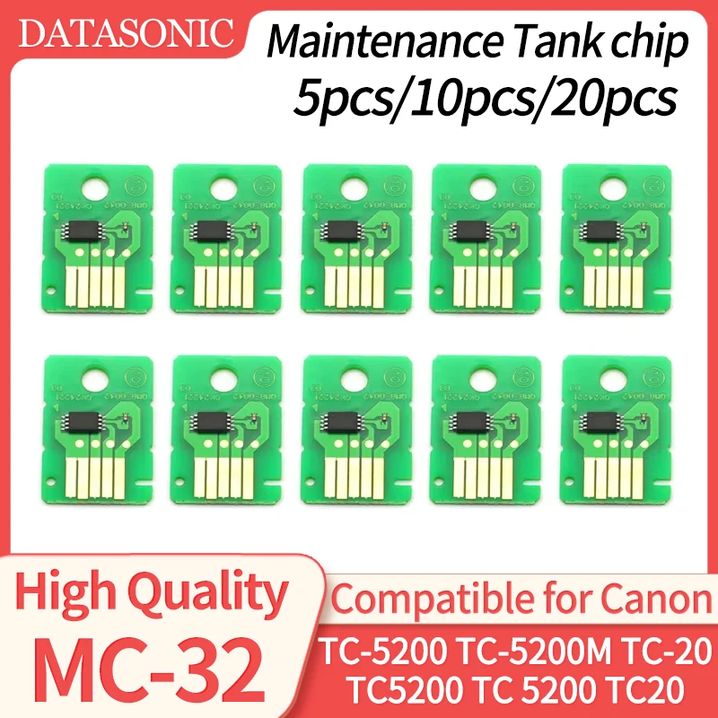 

5pcs 10pcs 20pcs MC-32 Chip MC32 Maintenance Tank cartridge chip For Canon TC-5200 TC-5200M TC-20 Printers waste ink tank chip