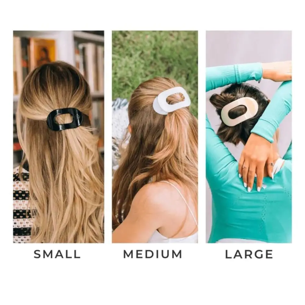 New Simple Hair Clips for Thick Hair Hair Accessories Hair Claws Durable Hair Styling Bang Clips Large Flat Round Clip