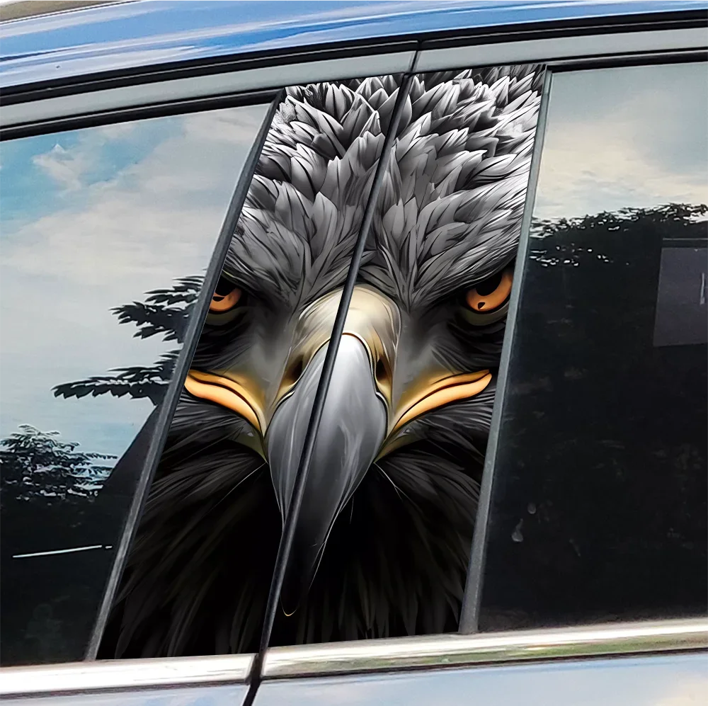 

Car Stickers Eagle Auto B Pillar Waterproof Sunscreen Decoration Cover Scratches Car Doors Pillar Vinyl Decals Accessories