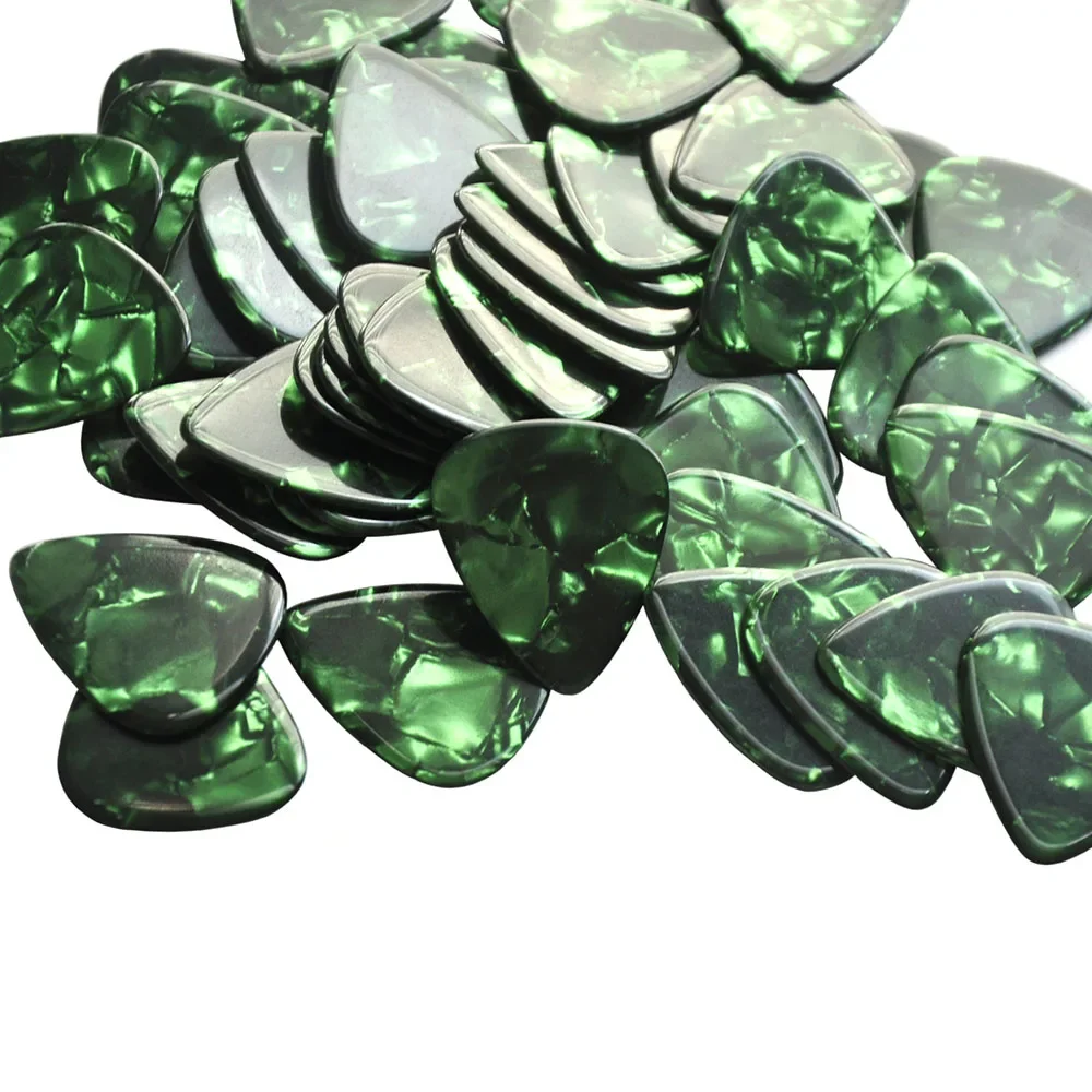 

500pcs Green Pearl Celluloid Guitar Picks Plectrums 0.46mm / 0.71mm / 0.96mm Options