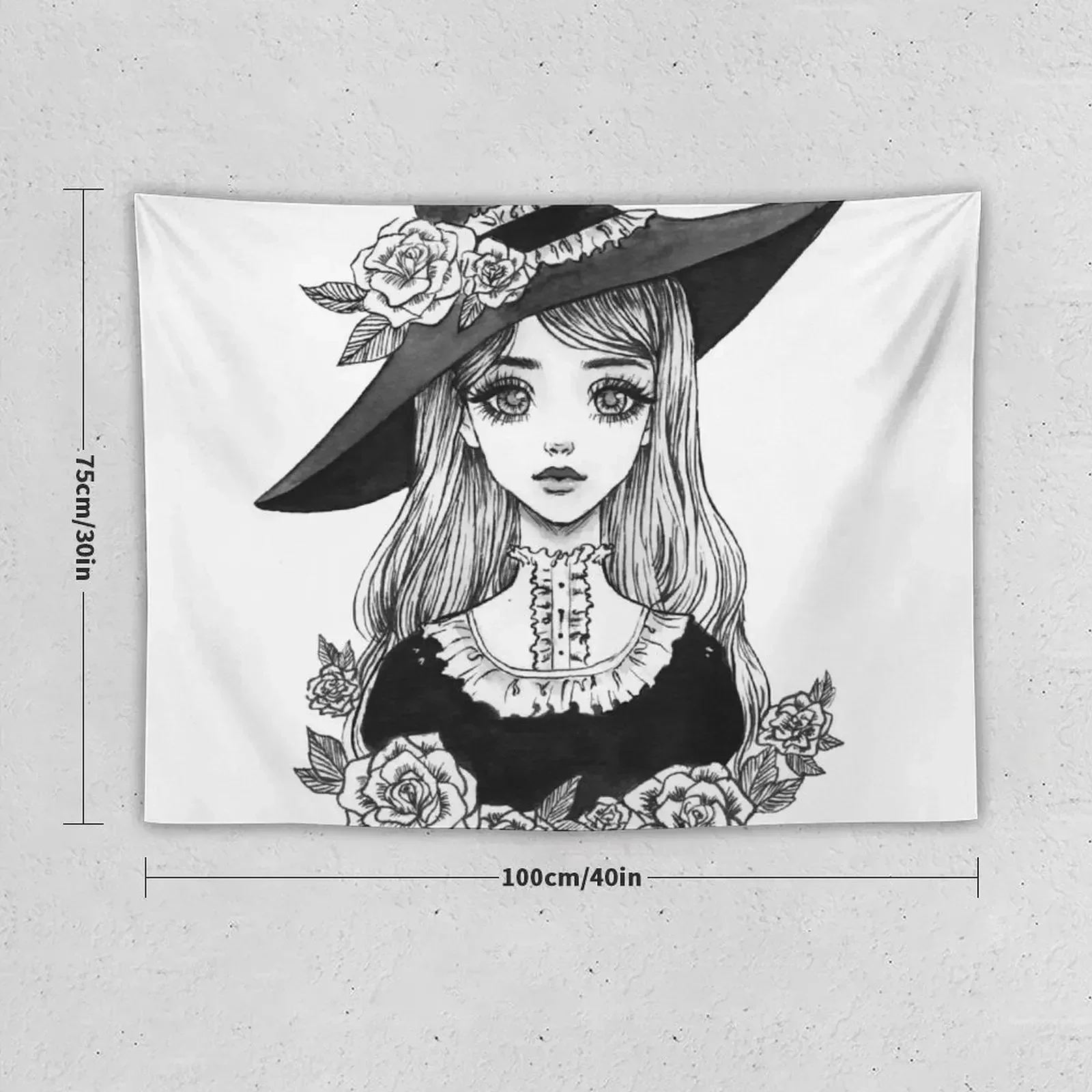 Lolita Witch Tapestry Bed Room Decoration Aesthetic Room Decor House Decoration Tapestry