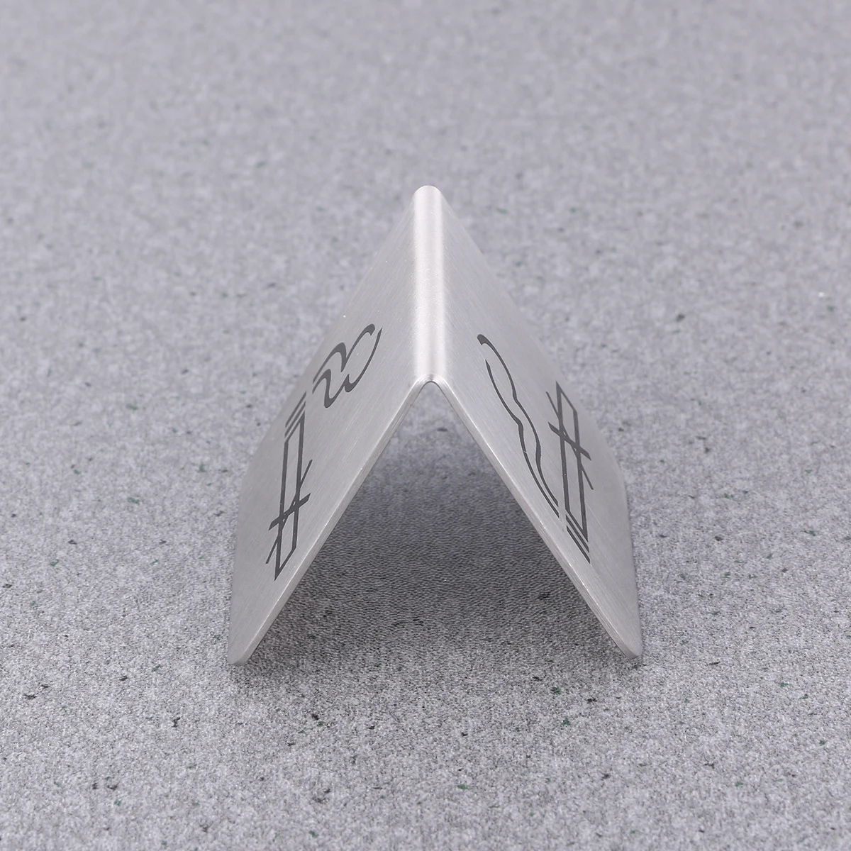 لا علامة ممنوع التدخين الفولاذ المقاوم للصدأ خيمة طاولة جانبية مزدوجة لمكتب فندق المنزل استخدام سطح المكتب لا علامة التدخين #4