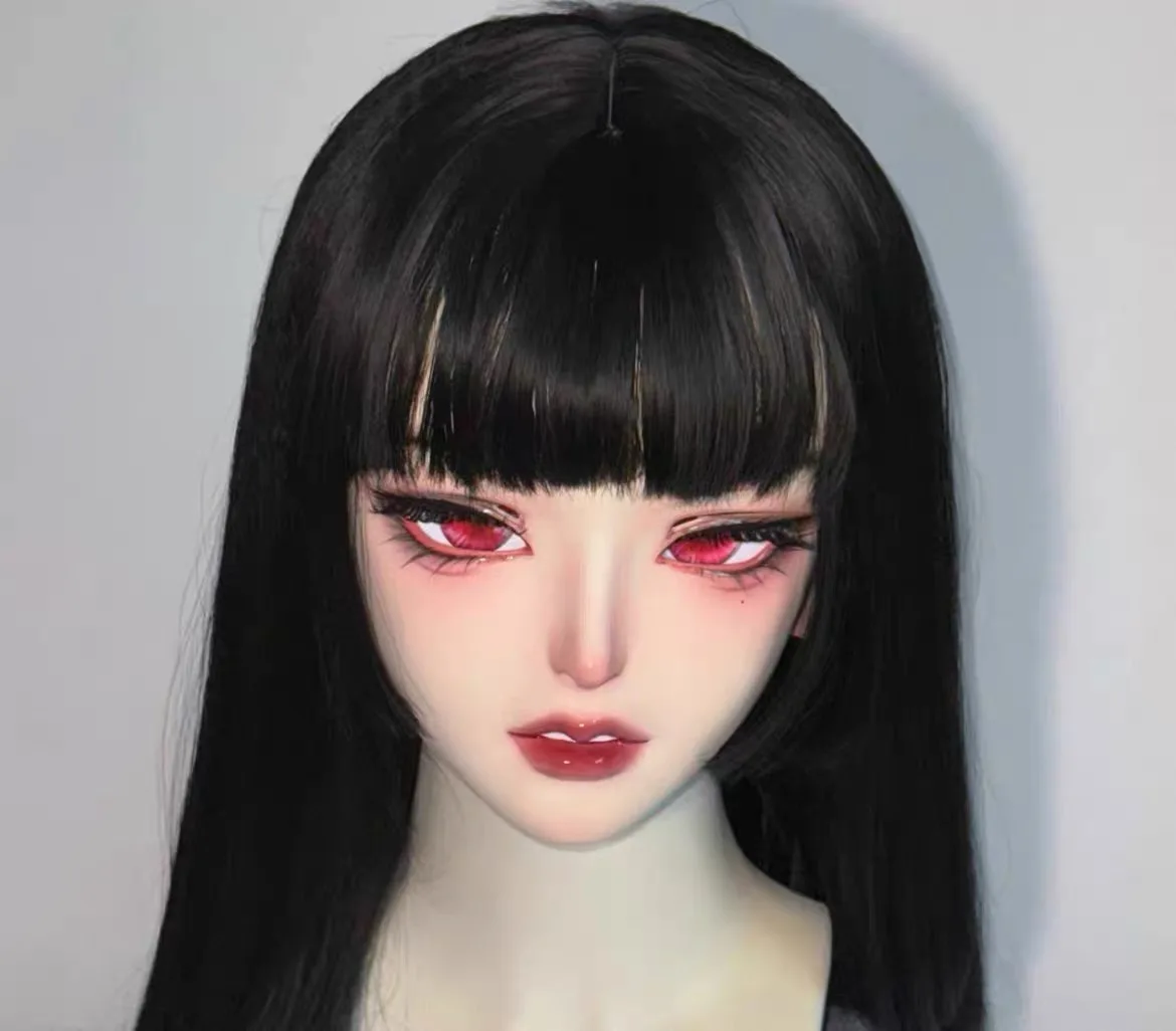 

(MEO601) Customize Handmade Full Head Lockable Human Style Crossdress Male to Female BJD Doll Kigurumi Mask