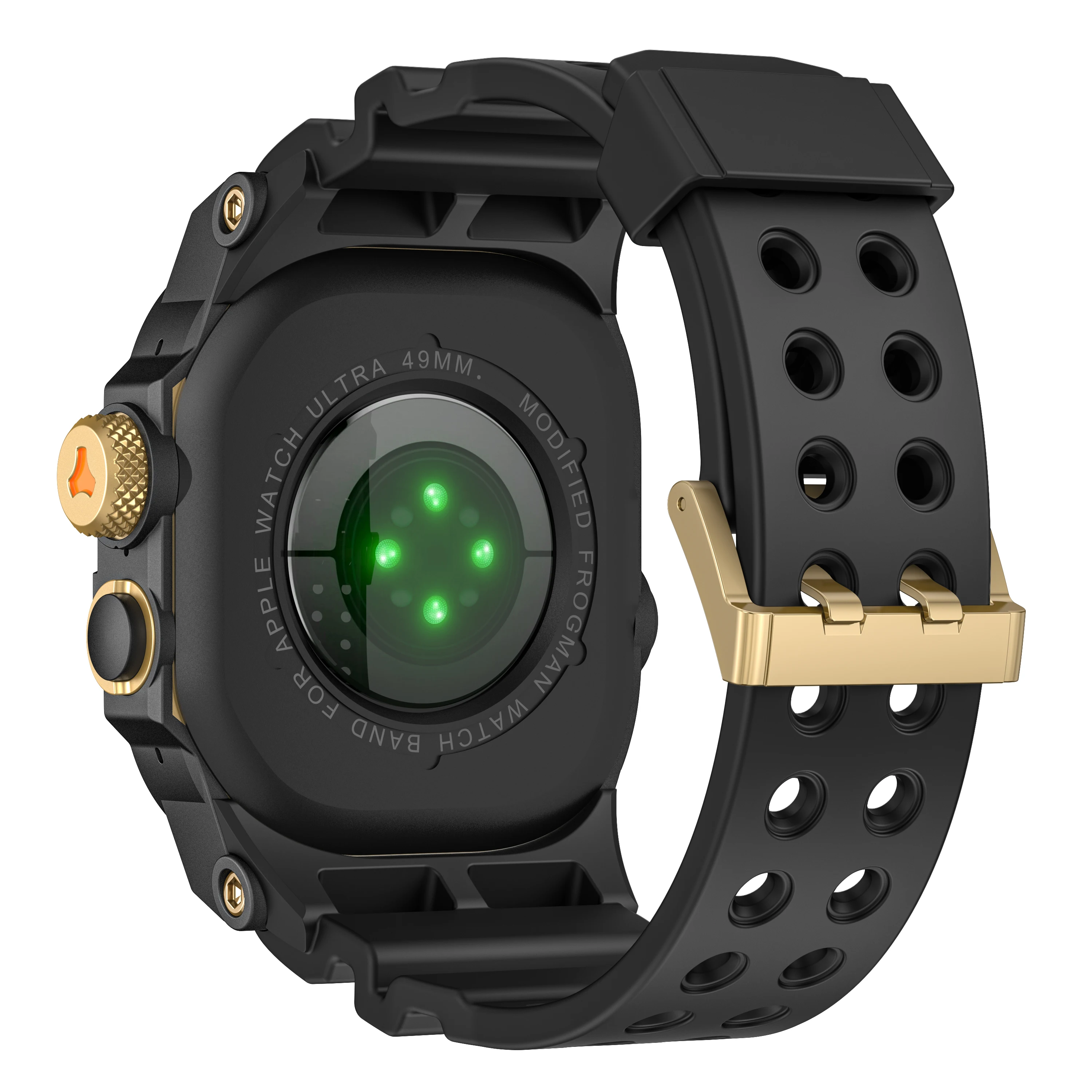 

2026 Suitable for Apple Watch Universal Ultra3/2/1 49mm Sports Silicone Strap, Durable and Sturdy, Metal framed Protective Cover