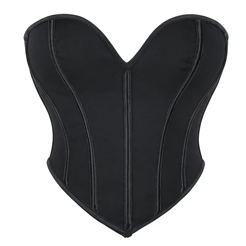 Sexy Corsets Bustiers Crop Top Frosted Cotton Simple Elegant Women Overbust Corset Corselet Fashion Corsetto Korsett