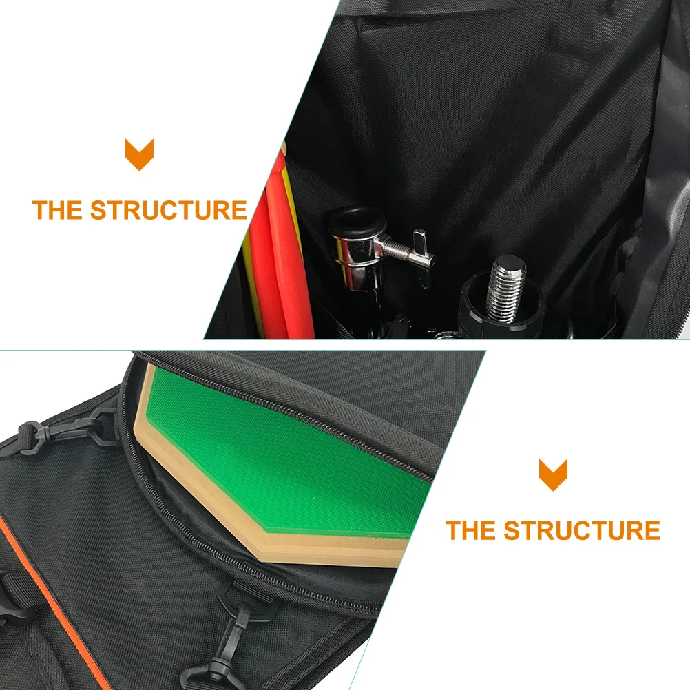

Oxford Cloth Dumb Drum Backpack Black Thickened Sponge Reinforced Portable Storage Bag Snare Drum Travel Lightweight Compact