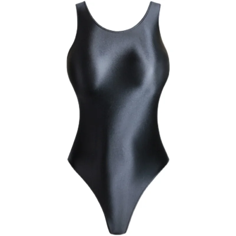 Summer Swimming Bath Women Sexy tight gloss gloss opaque swimsuit a tank top oil gloss dead tank Water Beach SPA swimsuit