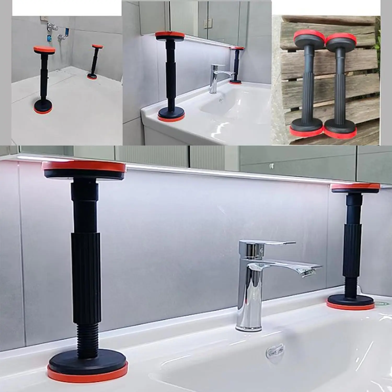 18-45cm Cabinet Jack Support Pole Feet Board Lifter Adjustable Installing Holder Furniture Jack For Heavy Furniture Lift Tool