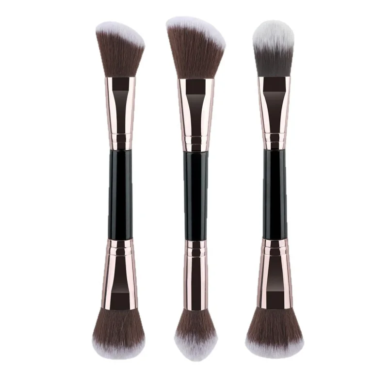 

Single Double-Ended Makeup Brush Foundation Brush Soft Bristle Contour Brush Loose Powder Brush Flame Brush Multi-Functional Bea
