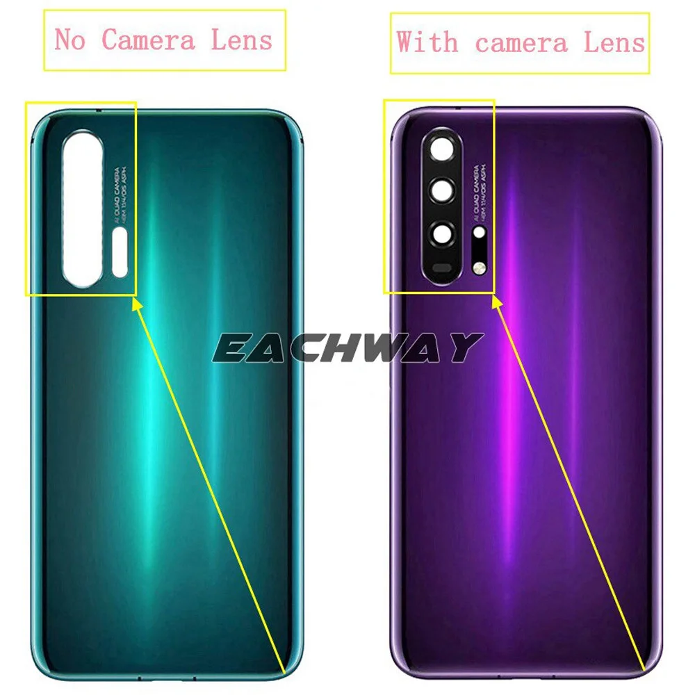 High Quality For Huawei Honor 20 Pro Back Battery Cover Door Rear Glass Housing Case For Huawei Honor20 Honor 20 Battery Cover