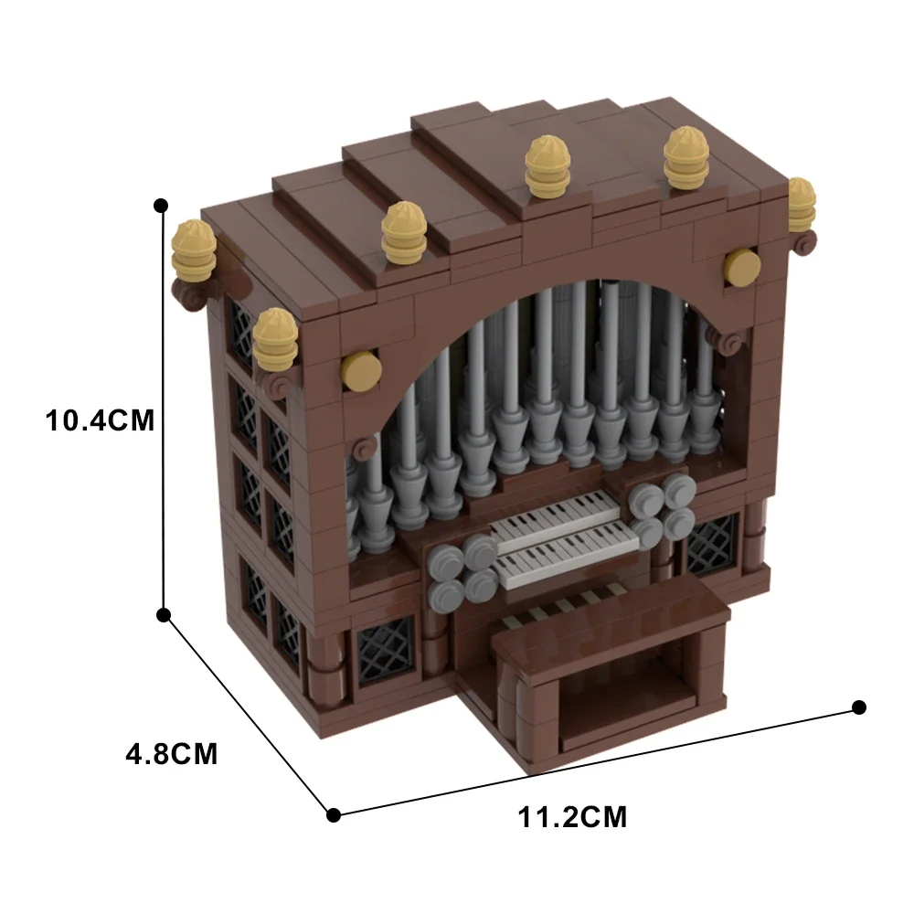 Gobricks Church Organ City Medieval Architectural Building Blocks Blocks DIY Accessories Model Particles Bricks Kids Toy Gifts