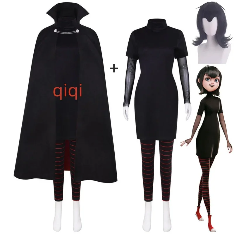 Mavis Dracula Cosplay Costumes With Wig Hotel Transylvania Role Play Halloween Carnival Party Outfit For  Women Girls