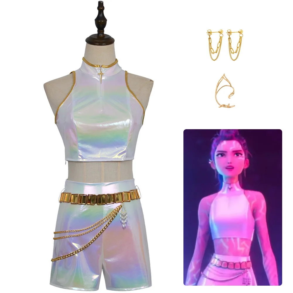 

K-Pop Zoey Rumi Cosplay Costume Sing and Promote A Song Suit Women Comic Con Two Piece Set Party Gorgeous Anime Role Outfit