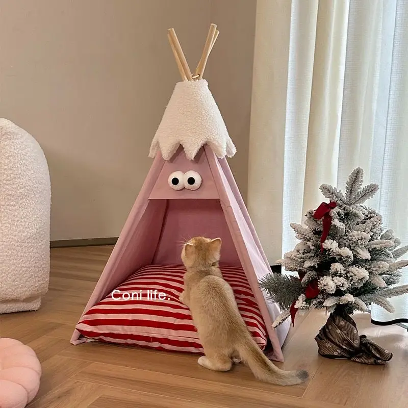 

Pet Cat Shelter, Winter Tent Warm Dog Shelter, Universal For All Seasons, Removable And Washable Small Dog Supplies