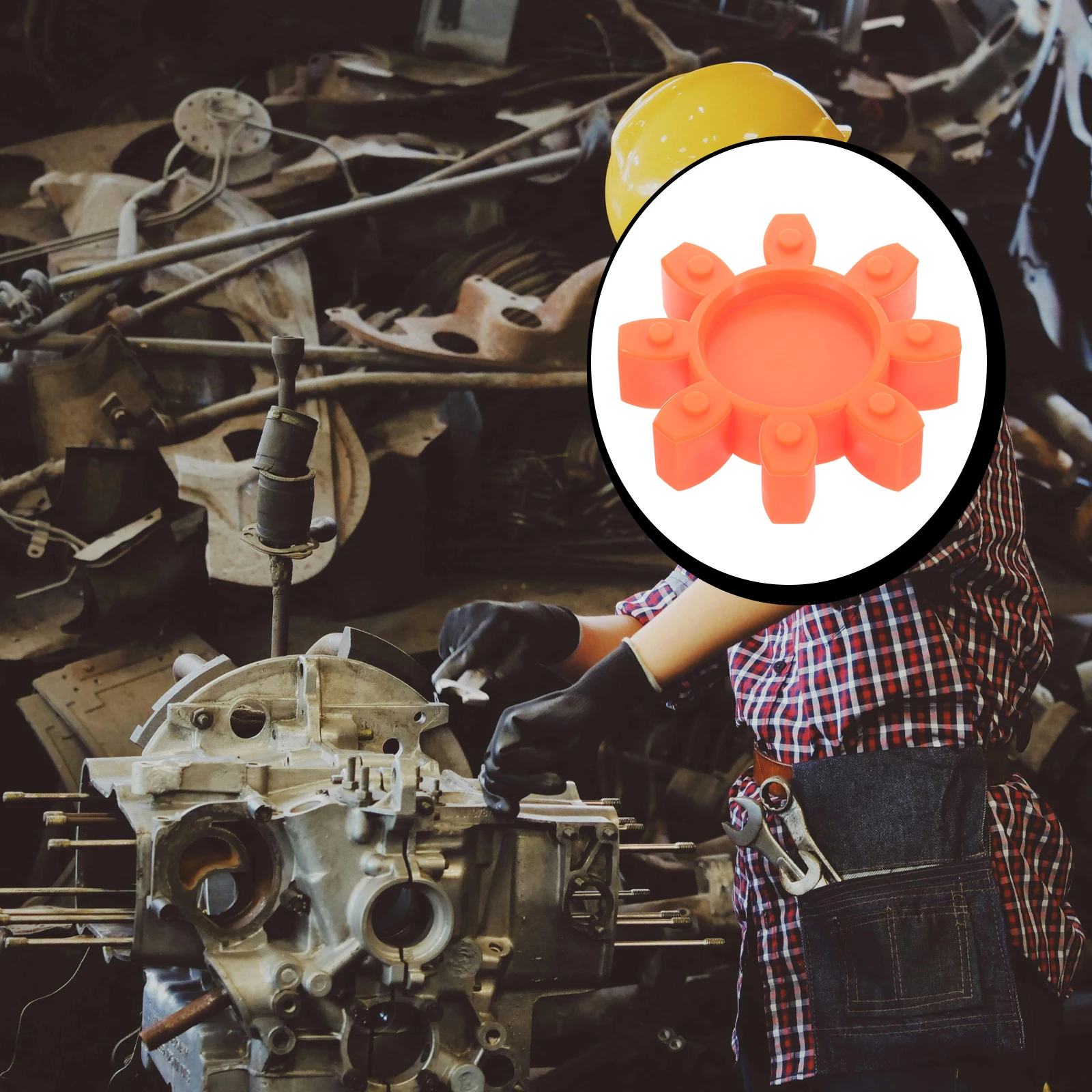 

Plum Coupling Gasket 55mm Diameter Flexible Jaw Part Rubber Spider Insert Cushion Machine Accessory Vibration Damping Noise