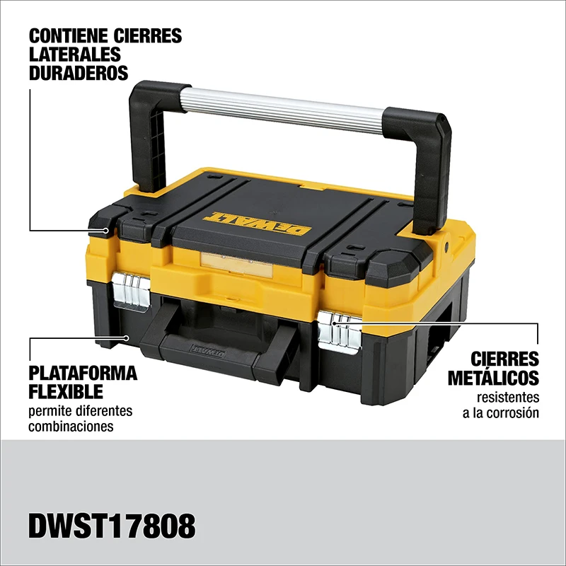 DEWALT DWST83344-1 TSTAK Tool Storage Organizer Long Handle Multifunctional Storage Box Double Layer Portable Plastic Tool Case