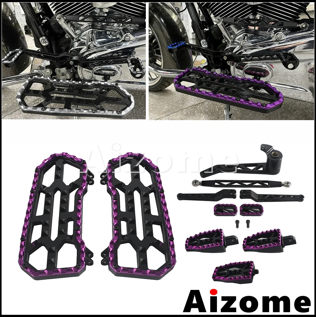 For Harley Floorboards Pedals Kits Motorcycle Floorboard Brake Lever Shifter Pegs for touring FLTRX FLTRXS FLHT FLHR 2014-2026