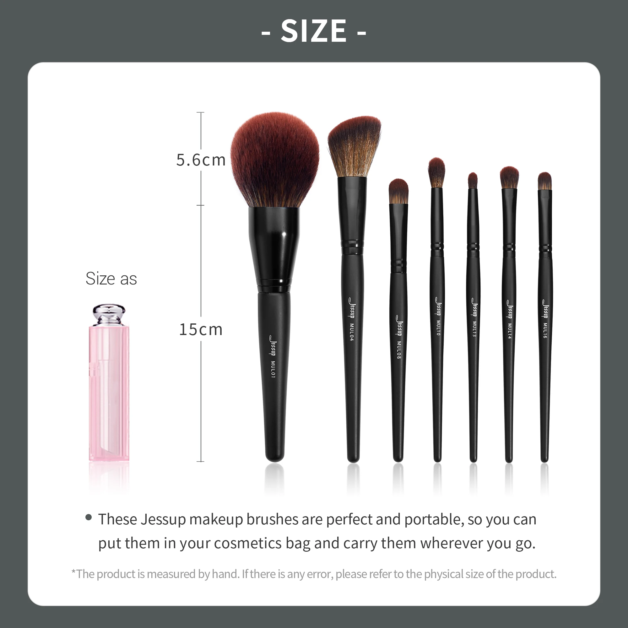 Jessup Makeup Brushes set,3-21pcs Premium Synthetic Big Powder Brush Foundation Concealer Eyeshadow Eyeliner Spoolie Wooden T271