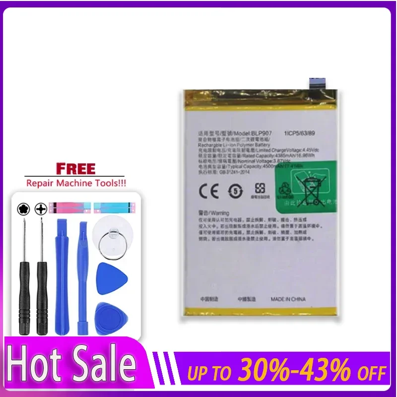 4500mAh Battery BLP907 for OPPO A96 Reno 7Z 8Z 8Lite 5G/7 8 4G for 1+ Nord N20 5G Portable Power Bank Warranty + Track Code