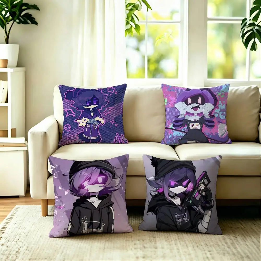 Anime M-Murder Drones Pillow Case Square Double-Sided Sofa Cushion Cover Bedroom Bedside Pillow