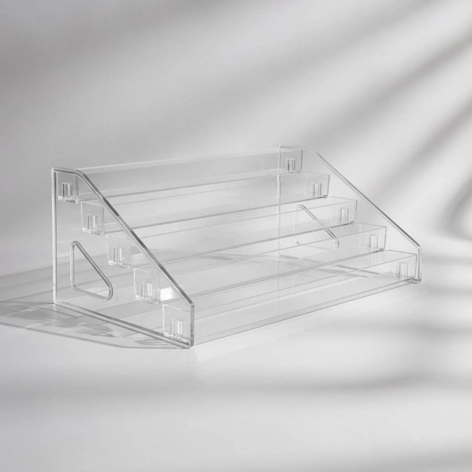 

Многоярусная подставка для значков, экономящая место, прозрачная, 4-уровневая, с большой вместимостью, легко собираемая, для рабочего стола