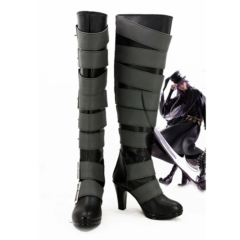 SBluuCosplay Black Butler Kuroshitsuji Undertaker Cosplay Boots Shoes For Christmas Halloween Cosplay Love