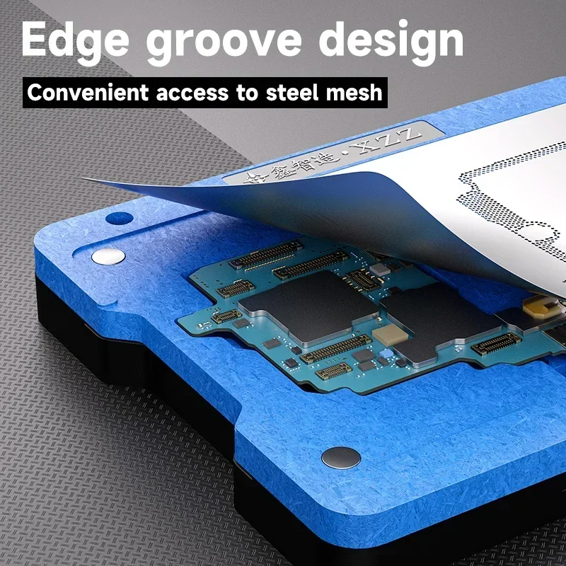 Xz ar sam s21/s22/s23/s24 ultra bga reballing estêncil camada intermediária plantio plataforma de estanho placa de posição de reparo da placa-mãe