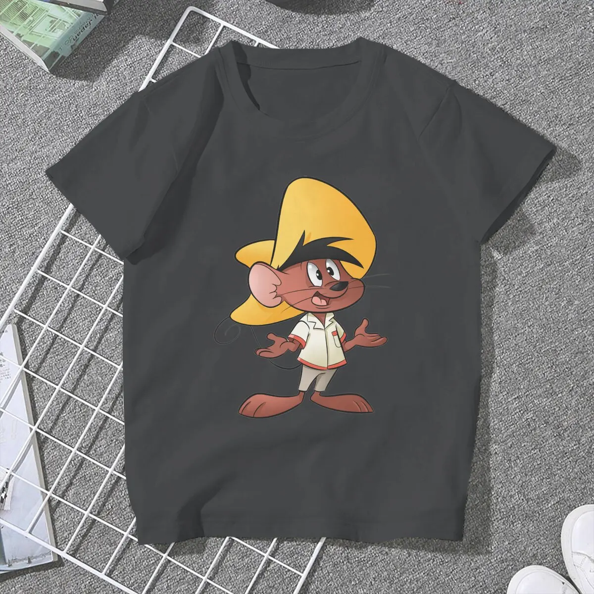 Cartoon Looney  Cute Girls Women T-Shirt Speedy Gonzales The Rat Death Squad 5XL Blusas Harajuku Casual Short Sleeve Oversized