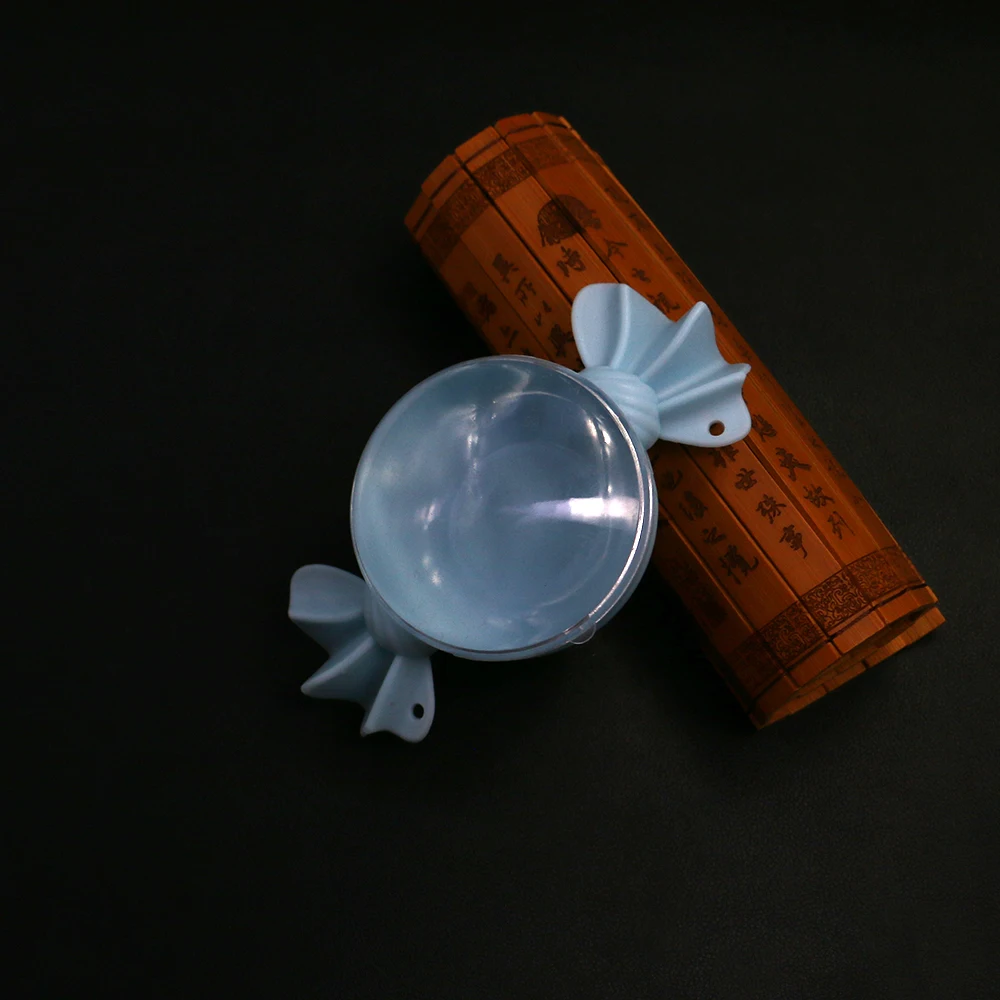 

Blue Candies Shape Packaging Box Creative Wedding Candy Box Large-capacity Portable Beaded Organizer Storage Container 69x130mm