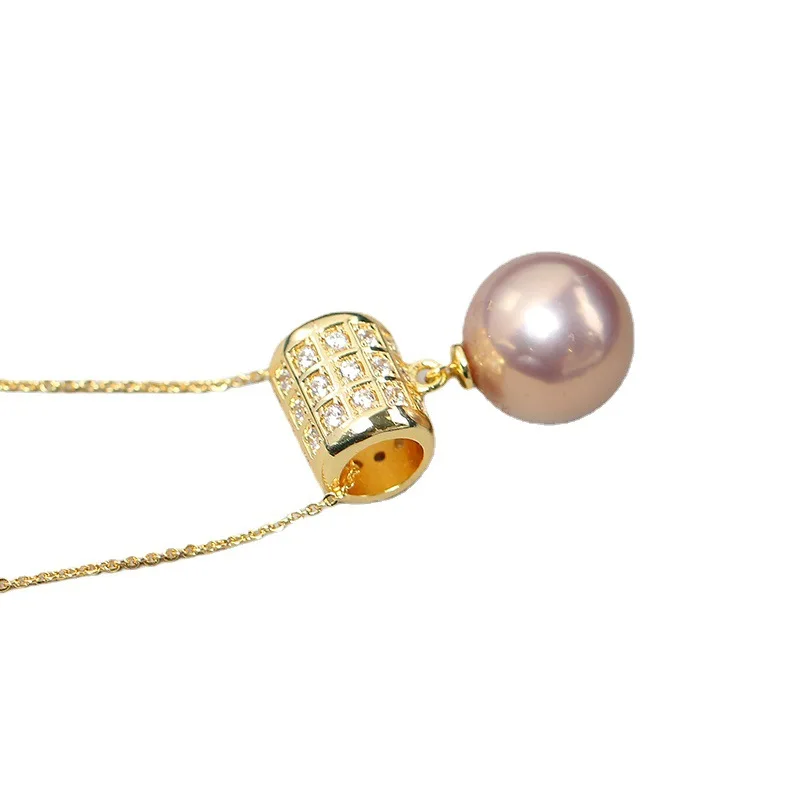 1 Par de Pingentes de Coração com Pérola D208 Banhados a Ouro 14K para Joias DIY, Corrente e Pérola Não Incluídas (Retenção de Cor)