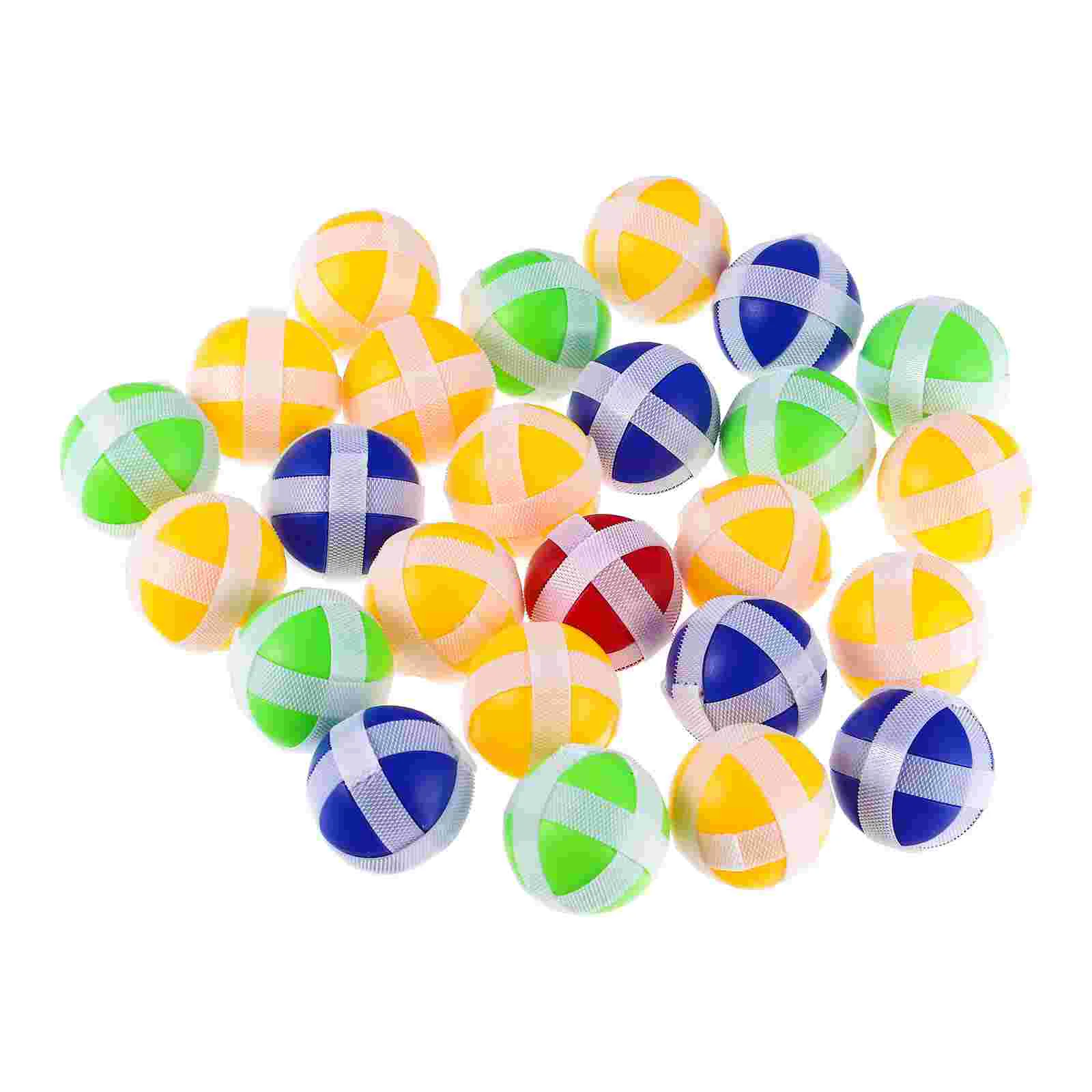 Sticky Ball para Brinquedos Infantis, Bolas De Tecido De Plástico Interior, Acessórios De Bordo De Dardo, Favor De Festa, Jogo De Gancho E Loop, 25 Pcs