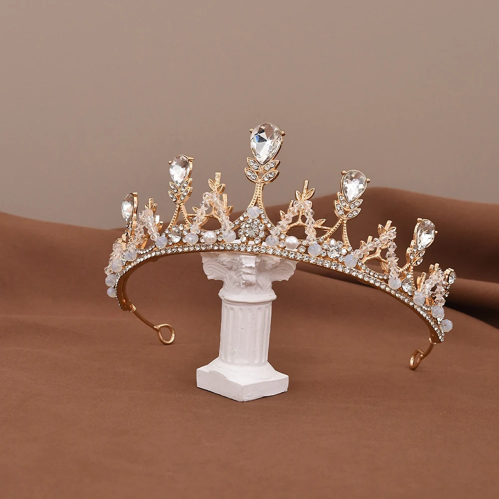 Children Mini Crowns Hair Comb Princess Crystal Crown Bridal Tiaras For  Girls Rhinestone Pearl Wedding Bridal Birthday Gift