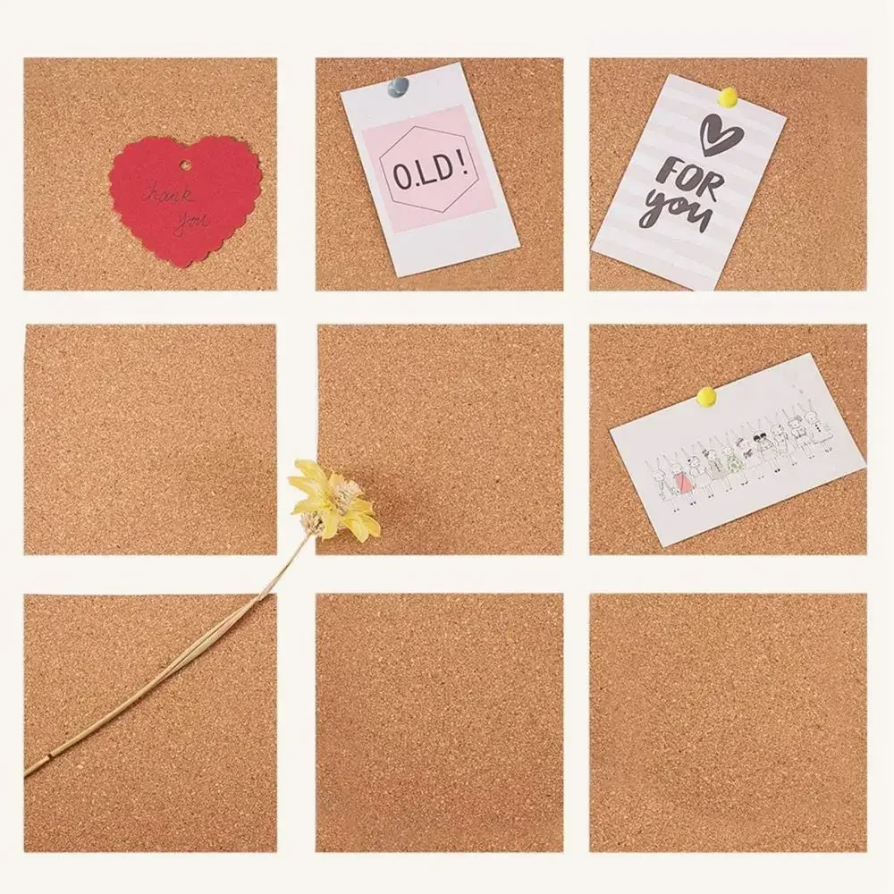 10Pcs 2mm Thickness Cork Insulation Sheets Square Wood Board Mats for Coasters Drawing Picture DIY Crafts Without Self-Adhesive