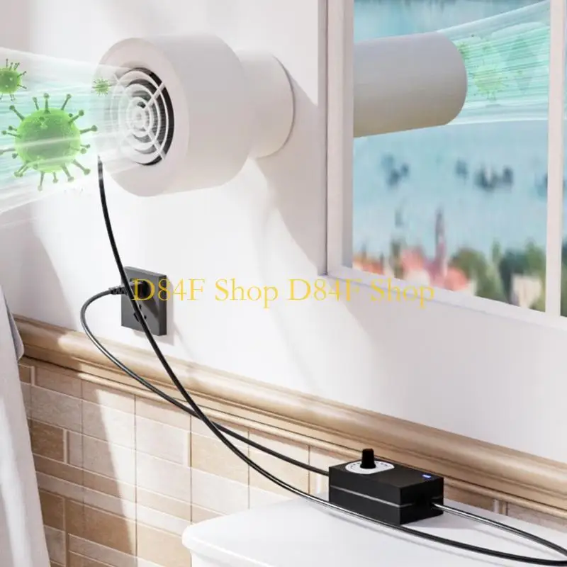 

D84F Высокопроизводительный линейный канальный вентилятор для шкафа для домашних животных, шкаф для обуви с малошумным вытяжным