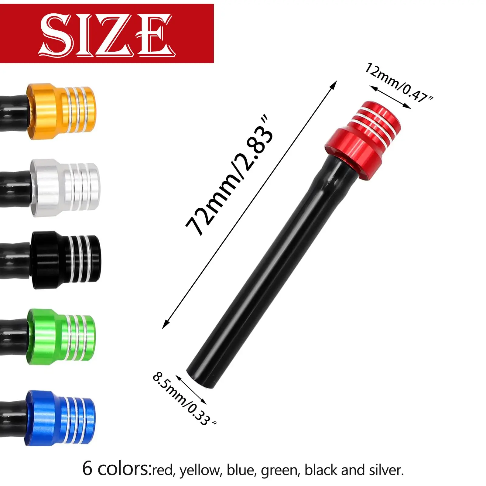 Motorcycle ATV Fuel Tank Breather Pipe One-Way Valve Gas Cap Vent Hose Tube for Motocross Quad Dirt Pit Bike view 3