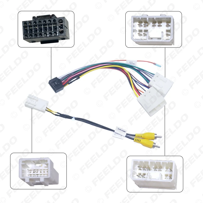 FEELDO Car 16pin Audio Radio Wiring Harness For Geely Emgrand Aftermarket Stereo Installation Wire Adapter