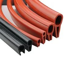 1/3/5M Silicone Sealing Strip U Type With Top Bubble Oven High Temperature Rubber Anti-collision Strips Metal Edge Banding Parts