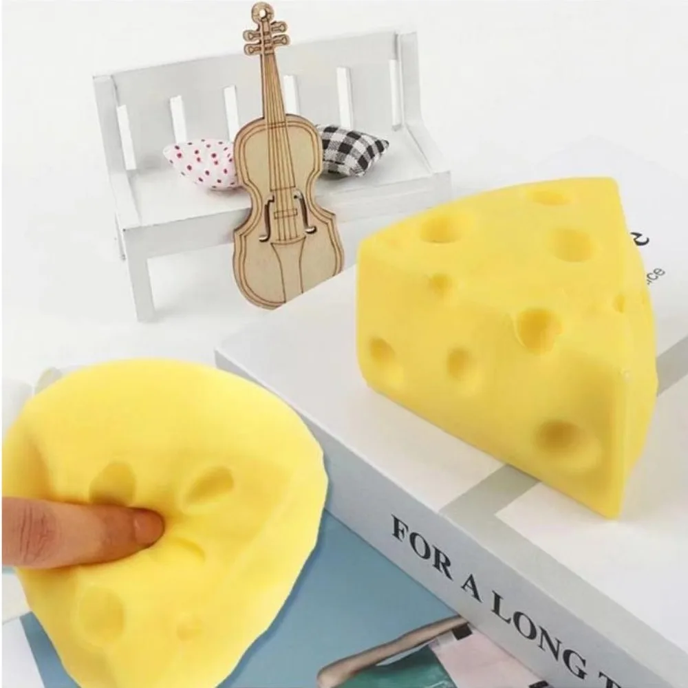 Squeeze Toy Simulation Käse Squeeze Spielzeug klebrig weich dekomprimieren Kneifen Käse niedlich langsam Rebound Relief Relax Spielzeug