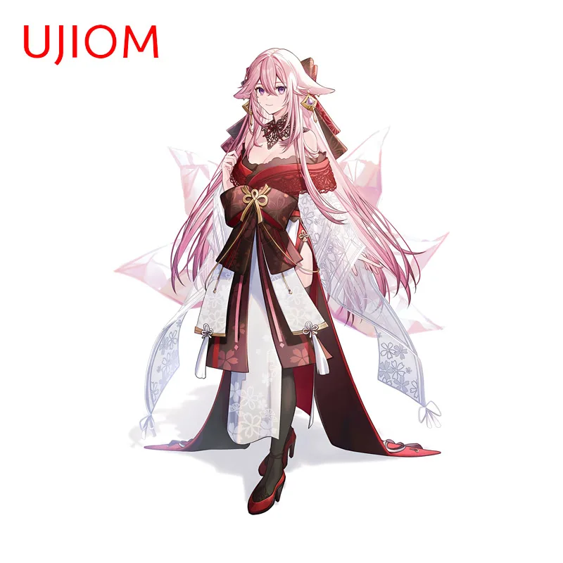UJIOM Genshin Impact Yae Miko Pretty Wall Sticker Enchanting Interesting Trendy Decal Versatile Computer Case Wallpapers