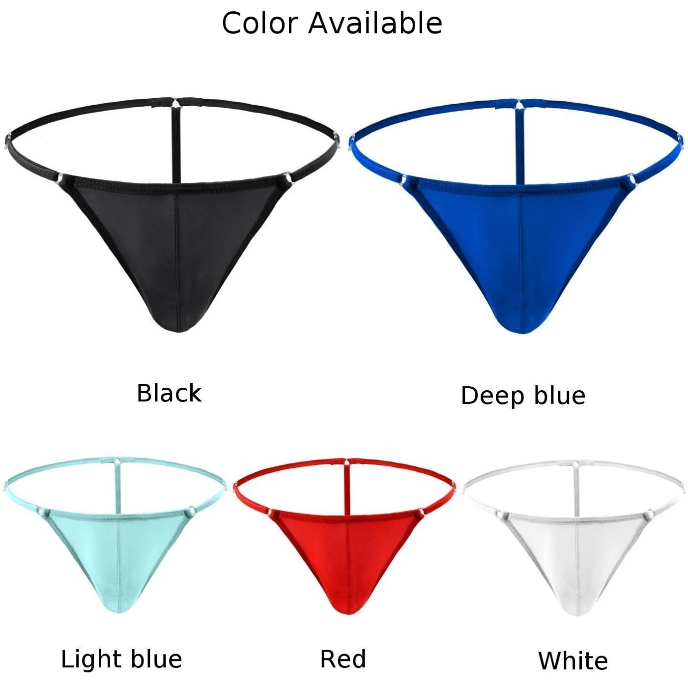 Men Jockstrap Bulge Pouch Low Rise G-String Thong Briefs Transparent Underwear Thin Breathable Tanga Hombre Quick Dry Underpants