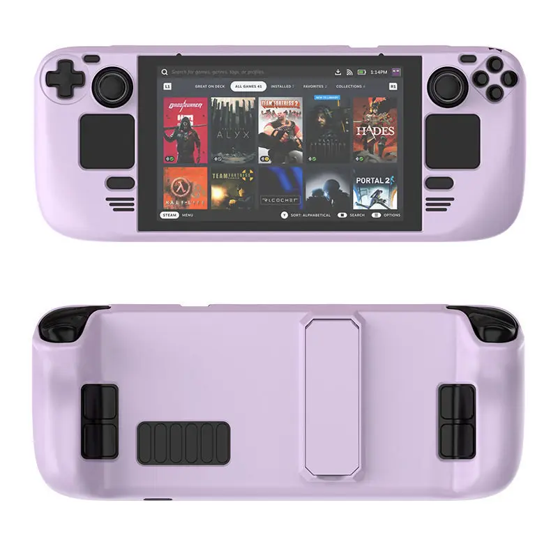 New Colorful Protective Case For Steam Deck OLed Game Console Protective Cover ,For Steam Deck Shell with Bracket - view 6