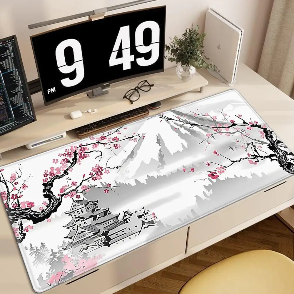 Tappetino per mouse Sakura Scenery Tappetino per mouse da gioco in gomma antiscivolo grande Durevole bordo con cucitura spessa adatto per tappetini da scrivania per ufficio e giochi