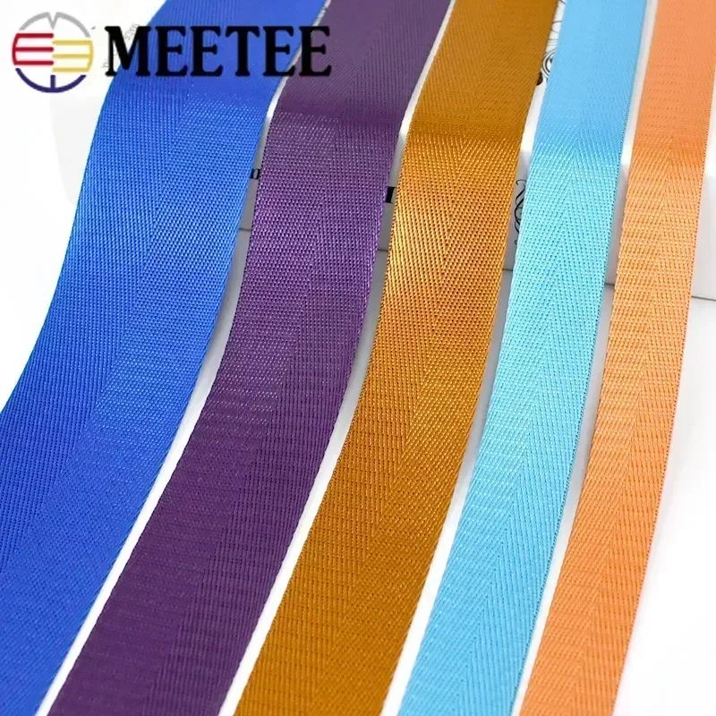 5Meter 20-38mm 1mm Dickes Nylon Gurtband Sicherheitsgurtband Band zum Nähen von Taschen Gurt Rucksack Schrägbindung DIY Zubehör