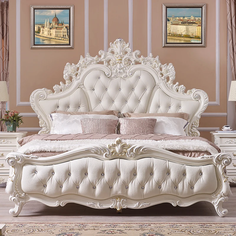 

Beauty Castle Bed Sleeping Princess Modern Nordic Girls European Bed Simple Children Frame Luxury Wood Cama Bedroom Furniture